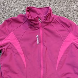 Reebok Women's L Athletic Pink Fleece Jacket